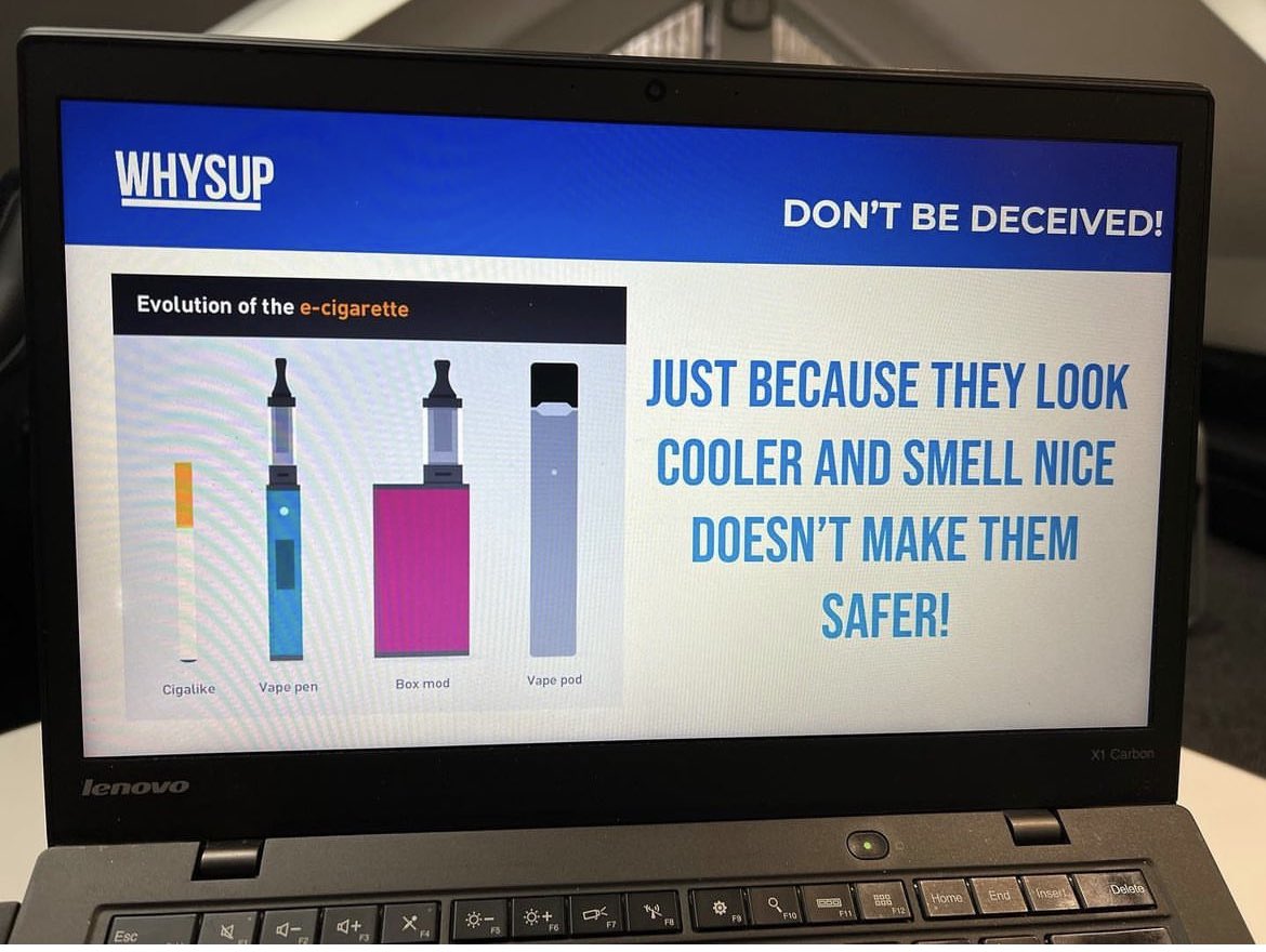WHYSUP™ (@whysupofficial) on Twitter photo One of the biggest issues facing young people is vaping!
This morning we delivered 4 online year group sessions at <a href="/LeverSchool/">Little Lever School</a>.
Last time we ran this session we had several students reach out for help and support.
This is why we do what we do!
#vaping #education #whysup One of the biggest issues facing young people is vaping!
This morning we delivered 4 online year group sessions at <a href="/LeverSchool/">Little Lever School</a>.
Last time we ran this session we had several students reach out for help and support.
This is why we do what we do!
#vaping #education #whysup