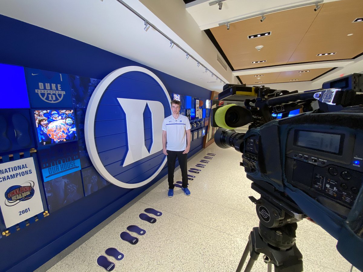 Great to talk with <a href="/GreensboroDay/">Greensboro Day School</a> alum and current <a href="/DukeMBB/">Duke Men’s Basketball</a> Manager <a href="/cason_pierce14/">Cason Pierce</a> for an upcoming story.  <a href="/WFMY/">WFMY News 2</a> <a href="/CoachJ1977/">Freddy Johnson</a>