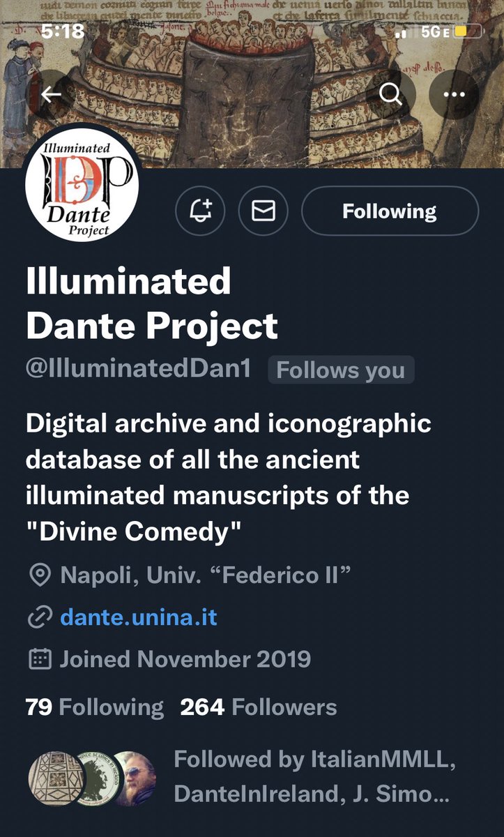 BlindBoyFrost's tweet photo. On a personal (Dante project) note, this โfollow backโ means a lot to me. #Dante #newmanuscript @FacsimileFinder https://t.co/zKm1bIlhve