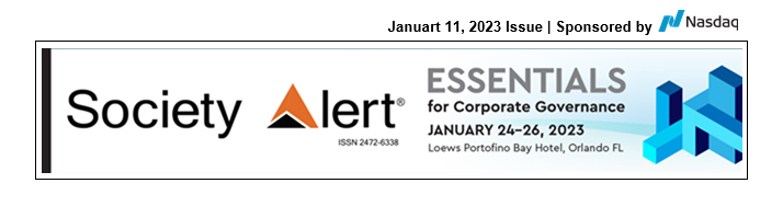 Latest Alert sponsored by <a href="/Nasdaq/">Nasdaq</a> w/Rulemaking | Board Education | #AuditCommittee Guide | Board Risk Oversight | GHG Resources | Universal #Proxy Bylaws | Proxy/10-K Prep is available to Society members @ lnkd.in/eTzrhMmq. #corpgov #boardgovernance #greenhousegasemissions