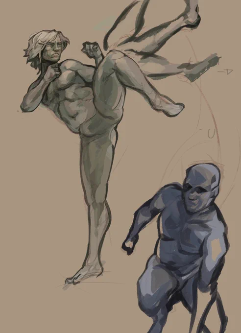 painted over some old sketches for my warmups 