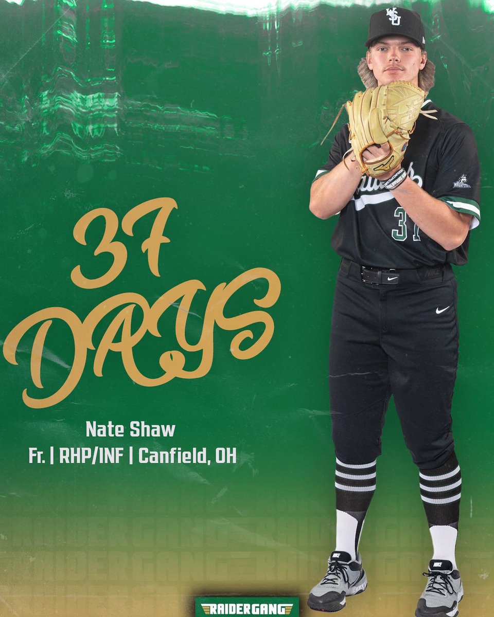 WSURaidergang's tweet photo. BACK in 3️⃣7️⃣ days, brought to you by @Nshaw_777, a newcomer out of Canfield HS.⌛️ https://t.co/HC1E971s6B