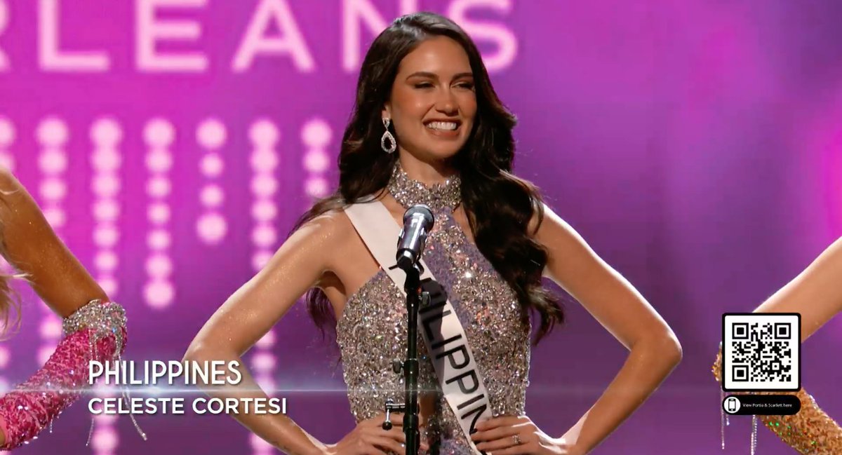 PhilippineStar's tweet photo. BEST OF LUCK, CELESTE! 🇵🇭👸

Miss Universe Philippines 2022 Celeste Cortesi flaunts her elegance during the 71st Miss Universe Preliminary Competition on Thursday. (Facebook/Miss Universe) https://t.co/R7vozJ1tVl