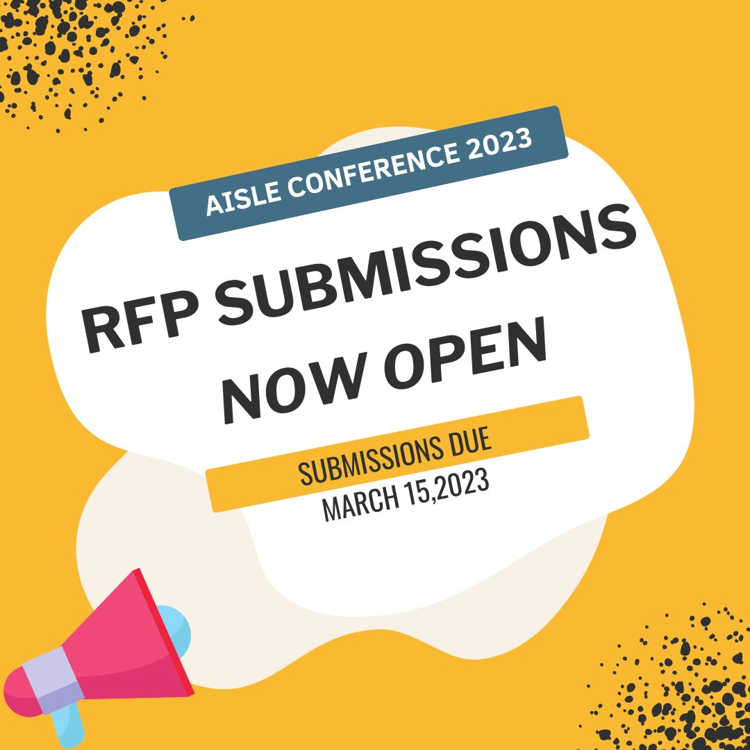 AISLEd_org's tweet photo. AISLE Conference 2023 needs you! Do you have an idea for a session? Now is the time to send in your session proposal! The session RFP deadline is March 15. Don't wait. Submit today! 

https://t.co/7DmLllZ7aV https://t.co/albX1XhLyz