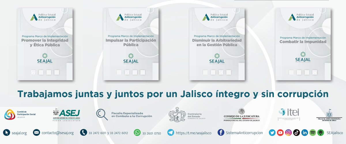 SEAJalisco's tweet photo. ⚪ Conoce los Programas MI-PEAJAL y los Lineamientos Generales para el Seguimiento y Evaluación

▶ Videoresumen: https://t.co/6kz5E10YZe 
📰 Publicación en el Periódico Oficial El Estado de Jalisco: https://t.co/f135m1LEC9
🖥 Micrositio: https://t.co/L7zmZNYmpY https://t.co/NOIvViLilF