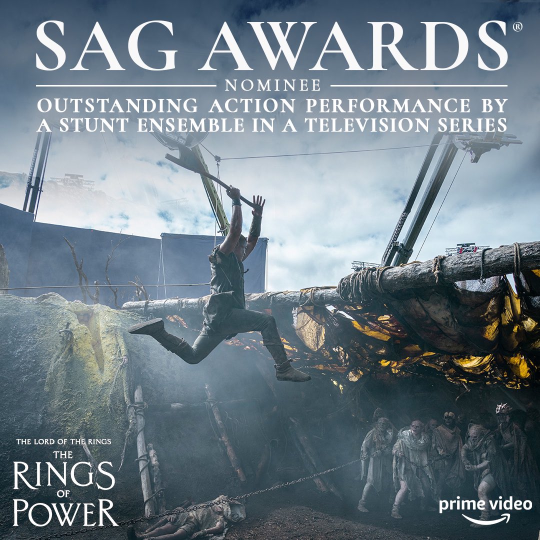 #TheRingsOfPower is a @SAGawards nominee for Outstanding Action Performance by a Stunt Ensemble in a Television Series!