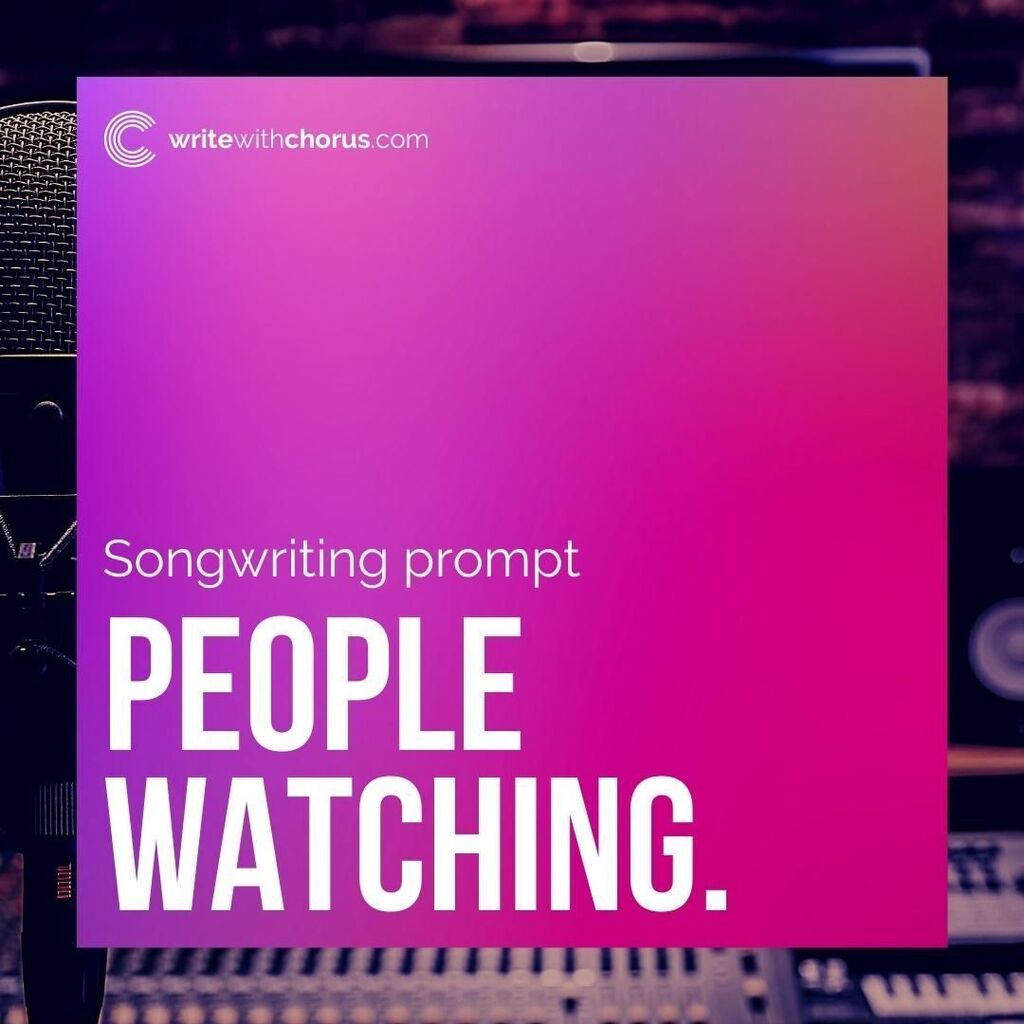 WriteWithChorus's tweet photo. PEOPLE WATCHING.
#writewithchorus #newsong #singer #songwriter #homestudio #guitar #piano #songwriting https://t.co/WZyr5qNer5 https://t.co/bfqCSUENdt