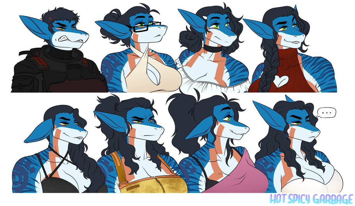 shark_adrianna's tweet photo. Here it is. The biggest ref sheet I've ever gotten, with quite a few extras thrown in. All courtesy of the work put in by @HotSpicyGarbage and with help from @keggydoodles. What comes with this reveal. An AMA for Adrianna. Ask whatever you want about her and I will answer!!! https://t.co/ZkpxylLpQy
