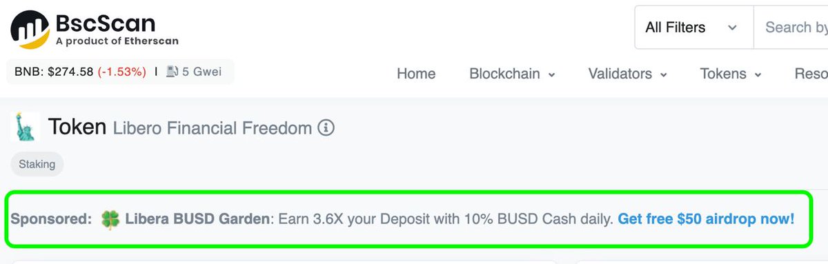 tas_cream's tweet photo. BUSD GARDEN new ads today on BSCscan🚀

🌾BUSD GARDEN - Earn 365% ROI in 91 days
💎World first Smart Brake Mechanism, protecting TVL, benefiting all investors
🤯Start Earning 3%-10% BUSD cash daily &amp; +5% cash back now!

Join👉 https://t.co/hPLbCjCIKr

#Defi3 #FaaS @ThoreumFinance https://t.co/5lF0bjpYYZ