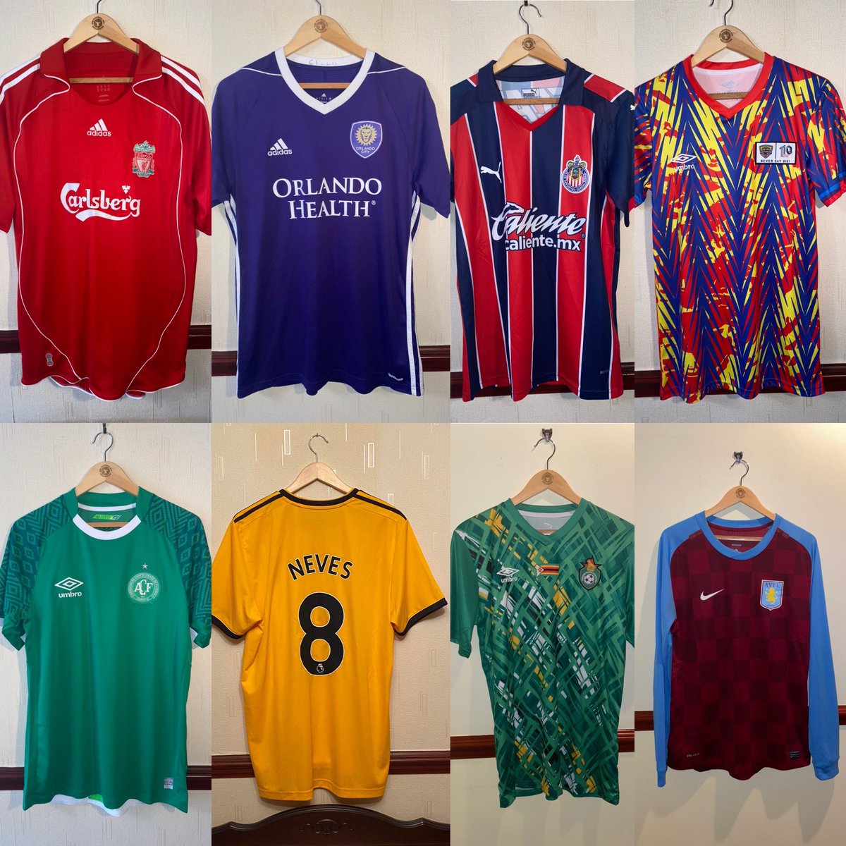thefokitcol's tweet photo. All these now listed on our website! Don’t miss out grab a bargain! #TFKC https://t.co/OY5kZcpWqf @_FullKitWankers @shirt_x #footballshirt #footballshirtsforsale #Website #liverpool #orlando #WolvesFC #AstonVilla https://t.co/F81vIuL1KP