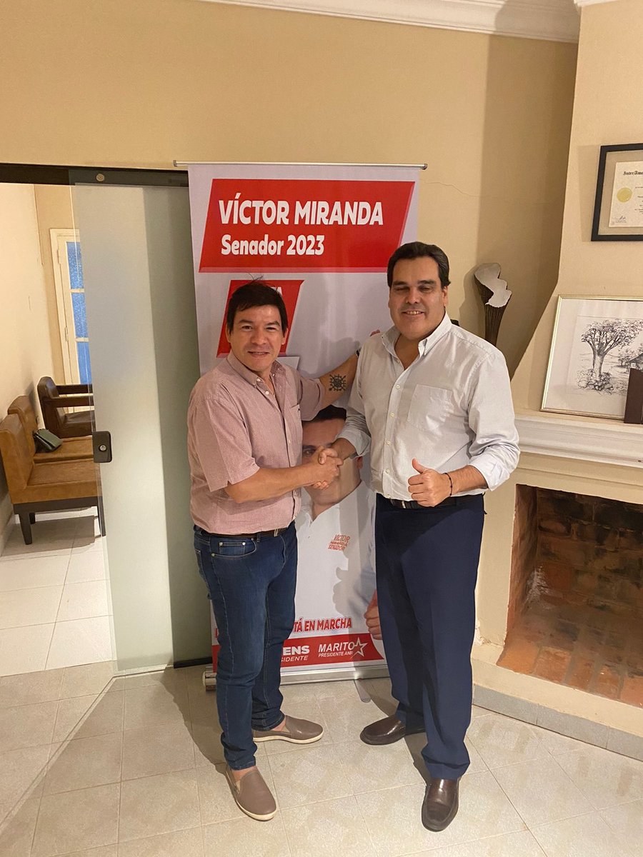 lacostasoy's tweet image. ℹ️NFO POLÍTICA. Se concreta la jefatura de campaña de la candidatura de @victormirandapy para el Senado. El concejal @JesusLaraPy asume el comando en Capital.