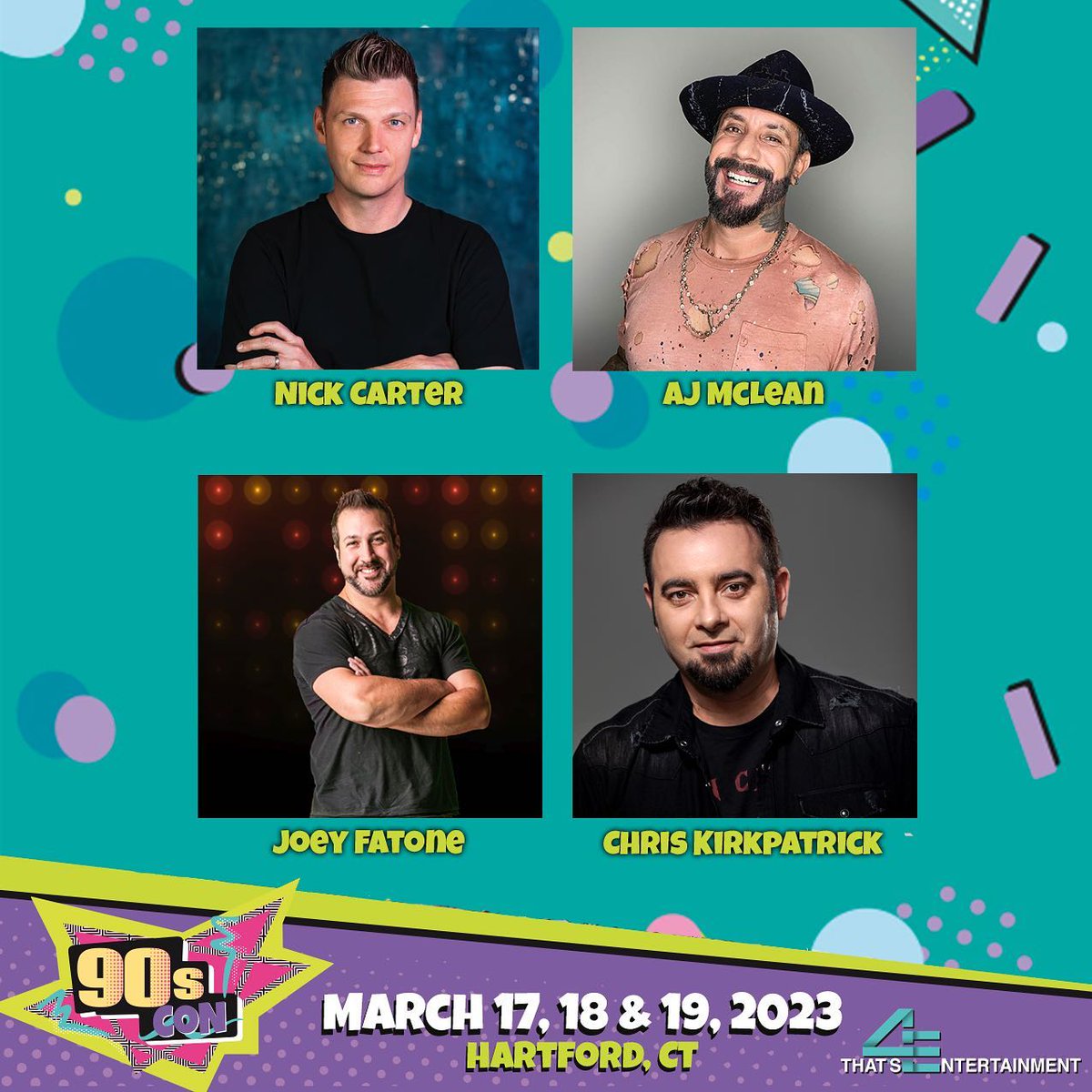 Nick Carter joins the guest list for 90's Con! 

Meet Nick and other Boy Band icons, March 17-19 in Hartford, CT. 

All info - thats4entertainment.com/90scon
#nickcarter #bsb #backstreetboys #90scon #thats4entertainment #fullempirepromotions