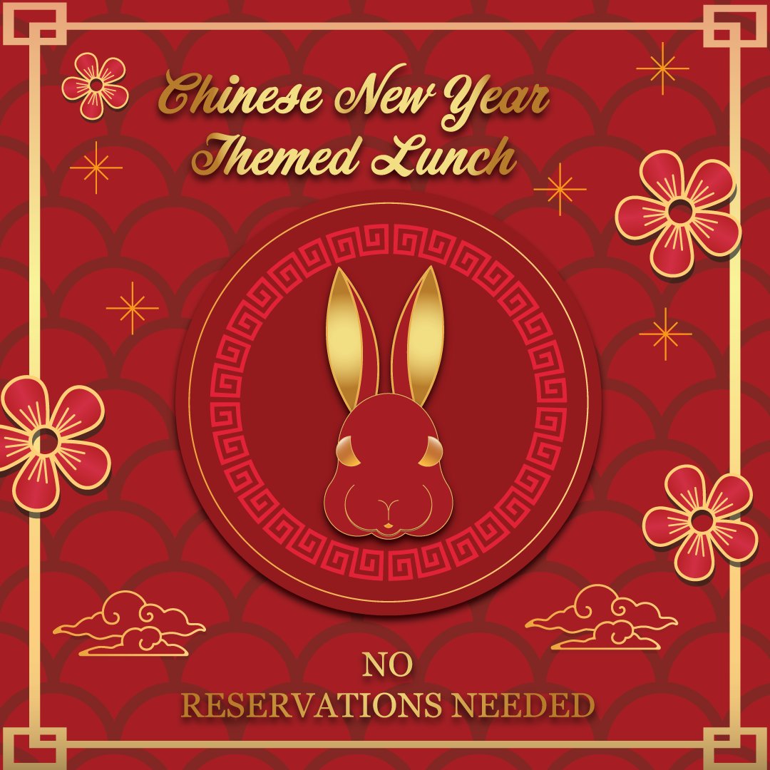 UCLAFacultyClub's tweet photo. Celebrate the Year of the Rabbit with a delicious Chinese meal among friends at our 1st themed lunch of the year. Select from roasted Chinese chicken, noodle stir fry, veggie dumplings, and more! We look forward to seeing you on January 19th from 11am - 2pm. https://t.co/jh4Ju7bWgA