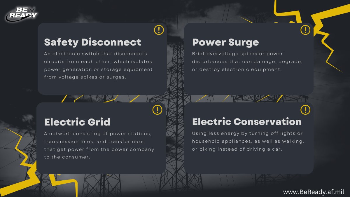 DAF_EM_Program's tweet image. Here is another installment in our series of power outage key terms to know!

Follow us on Instagram @daf_emergency_management 

#BeReady | #poweroutagetips | #poweroutagepreparedness