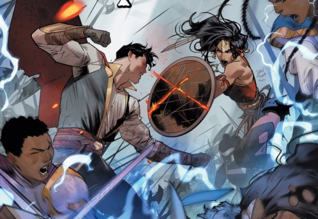 ChrisBeveridge's tweet image. Dark Knights of Steel #9 Review - bit.ly/3XpHceQ #DarkKnightsOfSteel #DcComics #TomTaylor #YasminePutri