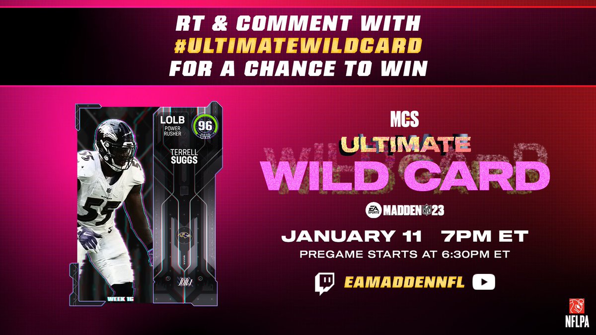 GameSpot_Sports's tweet image. MCS Wildcard GIVEAWAY! 
RETWEET + FOLLOW for a chance to add T-Sizzle 🔥🔥🔥

#UltimateWildcard♥️♠️♦️♣️

📺 Twitch.tv/EAMaddenNFL