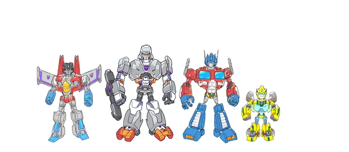 #PortfolioDayI've been drawing a lot of different transformers, arranging them in different ways! 