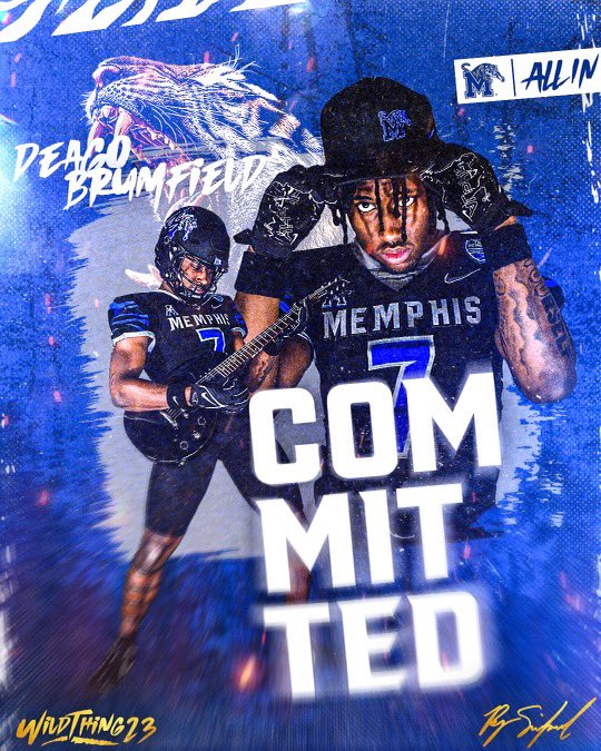 DeAgoBrum's tweet photo. 100% committed to @MemphisFB ! Let’s work ! https://t.co/86vkmG1Uoc