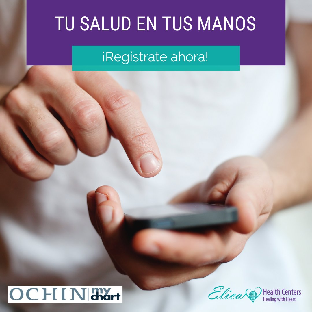 HealthElica's tweet photo. 📣¿Sabías que puedes conocer más sobre tu estado de salud en línea a través del portal del paciente de Centros de Salud Elica? 

En cualquier momento o sitio.
 
📌Obtenga una cuenta en el portal de Elica Health Centers ahora aqui: 

https://t.co/zUhCm8yF7u

#Sanandoconelcorazón https://t.co/lQp935eRnS