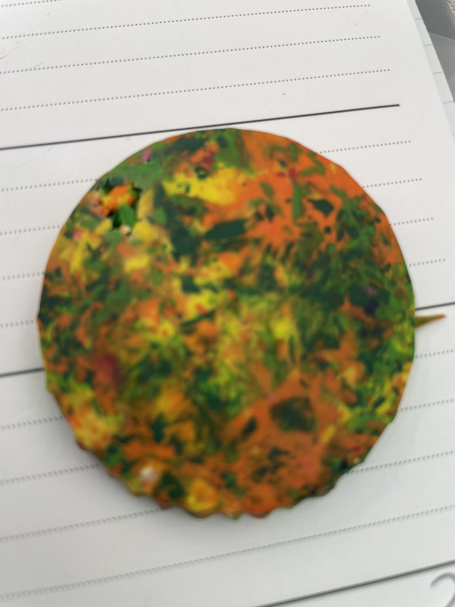 5th graders created crayon sediment and recreated the rock cycle by compressing, heating and melting.  Final result was colorful “rocks”! @FCPSScience <a href="/FCPSSTEAM/">FCPS STEAM</a> <a href="/WashMillES/">Washington Mill ES</a>
