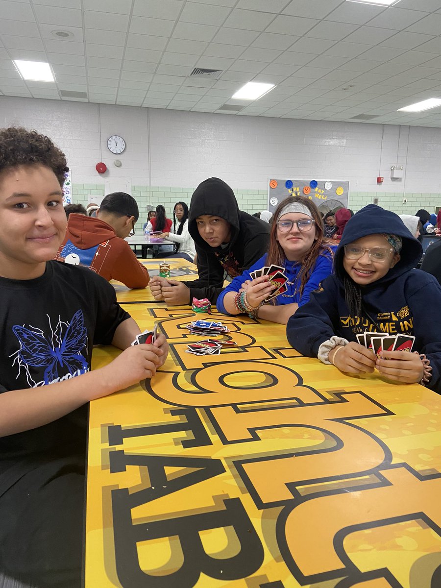 Watching them play games at lunch brings me more joy than I can say. Definitely lost a few rounds of Uno today and learned some “new rules.”🤪#grmsknights