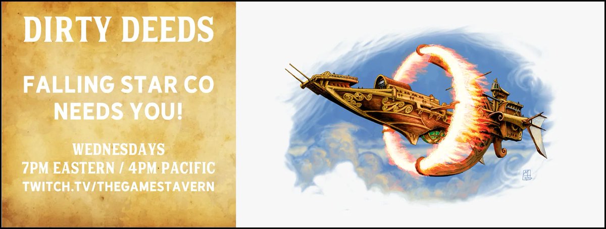 Watch our dear friends on @dirtydeedsrpg on <a href="/thegamestavern/">TheGamesTavern™️</a> tonight at 7PM eastern / 4PM pacific!

Watch #TTRPG in the world of Eberron. 

#Twitch Channel Link in Bio!