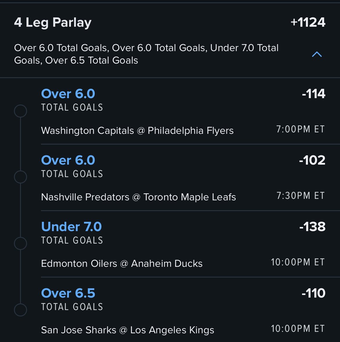 DFSHockeyDude's tweet photo. Something a little different tonight! #gamblingtwitter https://t.co/5hDwi5r4uc