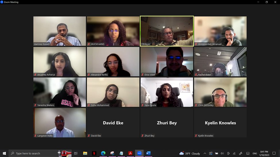 hucm_aans's tweet photo. Kicked off our first journal club of the semester discussing optical coherence tomography and pituitary tumor surgery! Thank you to our moderators @DamirezFossett, Dr. Meyer and Dr. Holly! @HowardU @MayoClinicNeuro @UCLANsgy https://t.co/22irRjfa4R