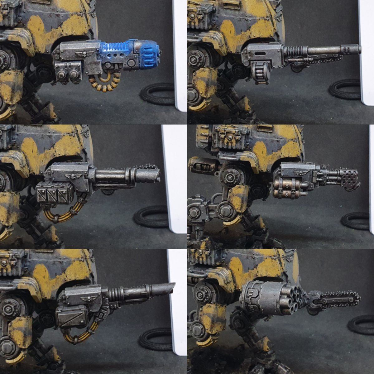 Bram_Paints's tweet photo. #hobbystreak day 11 and the first mini of the year to land on the #paintslam23 sheet - the Cadia Stands Sentinel. Had a lot of fun with this and sort of want to skip the Infantry in the queue and just do armour for #pluckydivision. #warhammercommunity #paintingwarhammer https://t.co/fY68iZcfeU