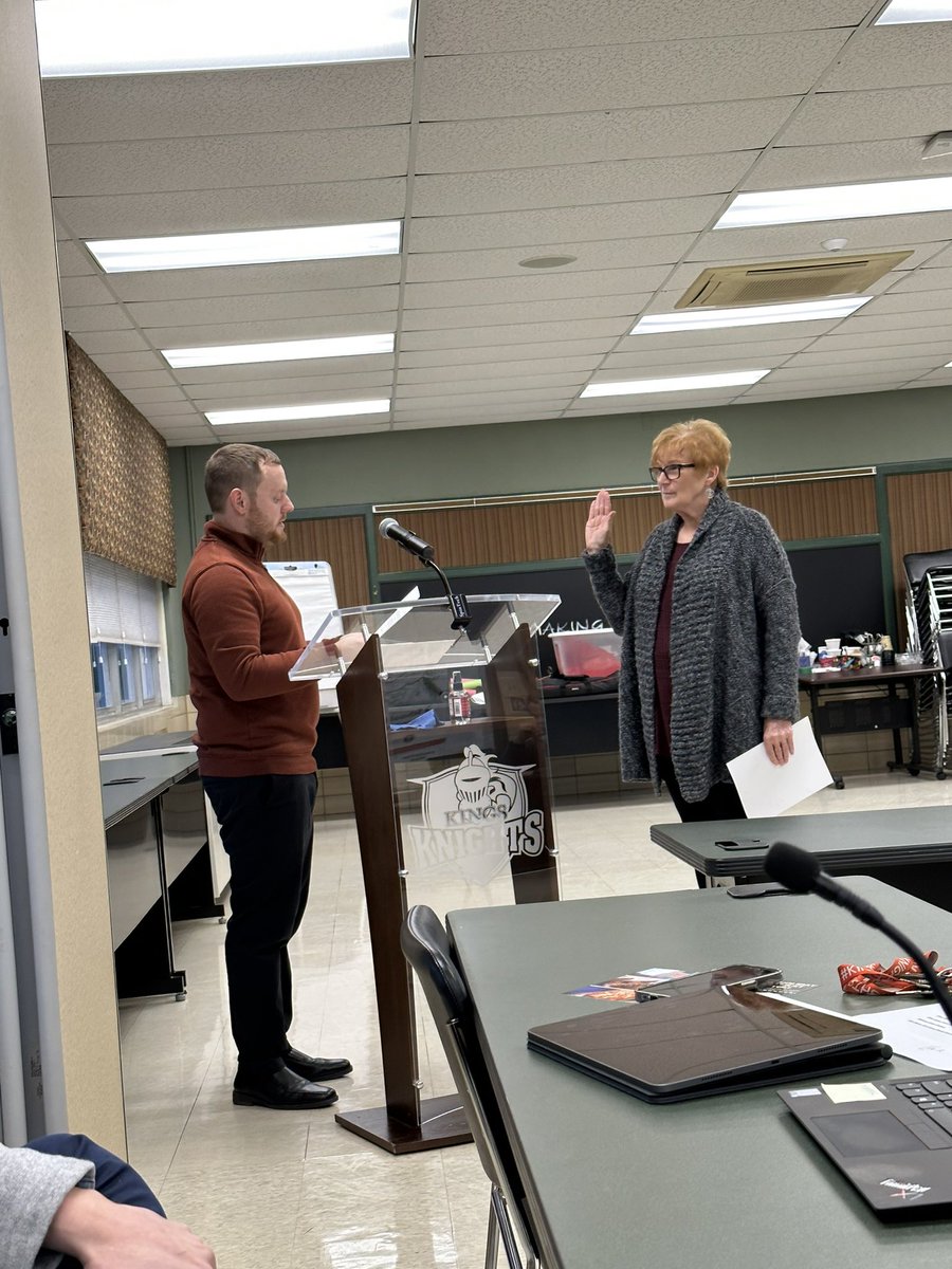 GregSearsEdu's tweet image. At the @Kings_Schools organizational meeting of the board last night Stacie Belfrom was elected to continue in his role as president and Peggy Phillips elected Vice President.   We are thankful for your service and leadership.    @StaceB17