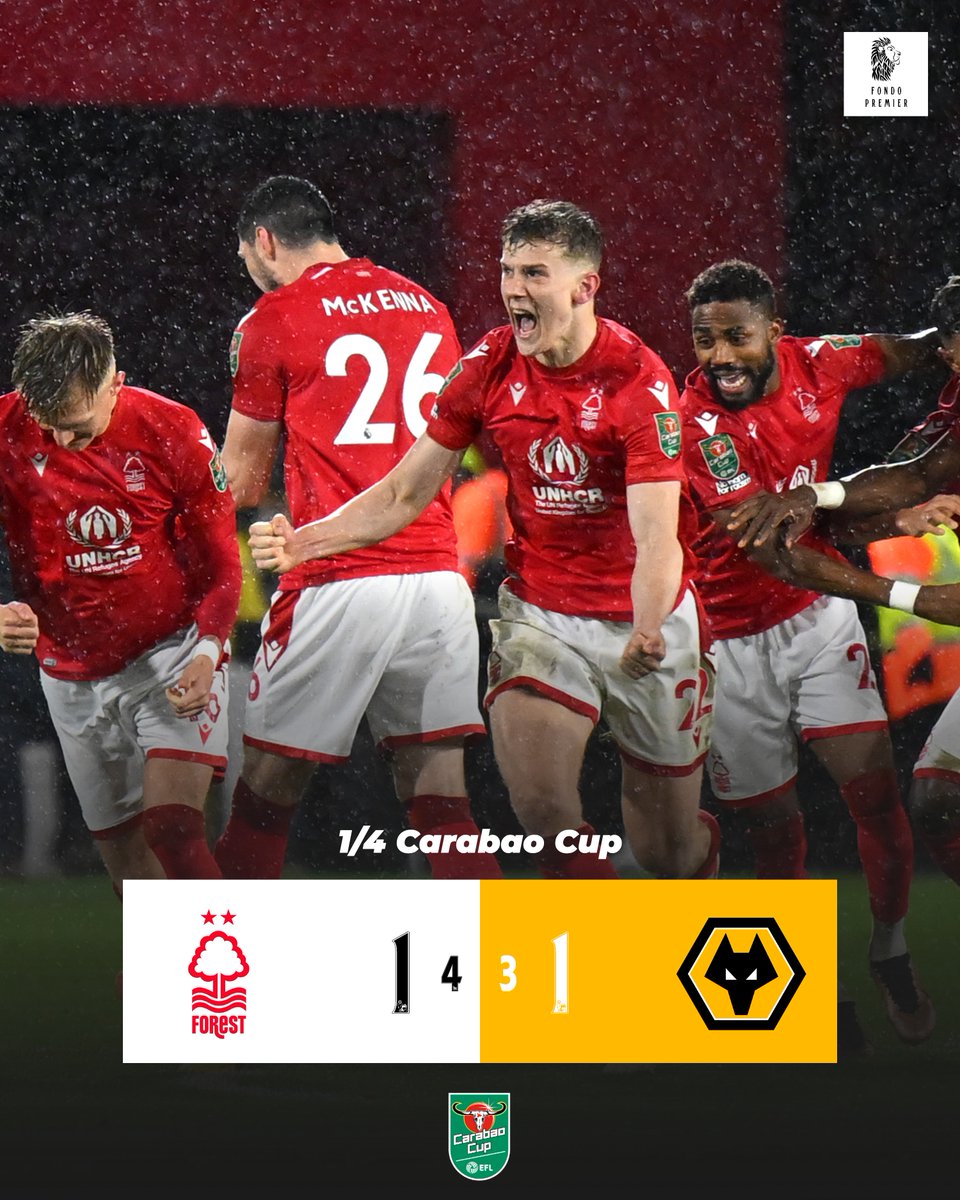 FondoPremier's tweet photo. ⌚️ ¡FINALES en la #EFLCup (2/2)!

📌 Los penaltis se decantan para el Forest (1 (4-3) 1).
📌 El Southampton revive en la Copa (2-0). https://t.co/KkLkZKA2ri