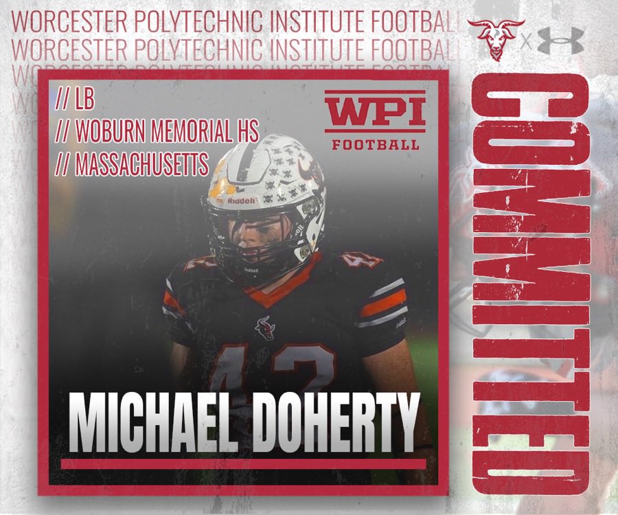 Michael Doherty (@michaeldots_21) on Twitter photo Proud to announce my commitment to Worcester Polytechnic Institute. I’d like to thank my family, friends, and coaches that have helped me along the way. Officially an Engineer! 🐐@CoachCaseyWPI <a href="/CoachRobFB/">Chris Robertson</a> Proud to announce my commitment to Worcester Polytechnic Institute. I’d like to thank my family, friends, and coaches that have helped me along the way. Officially an Engineer! 🐐@CoachCaseyWPI <a href="/CoachRobFB/">Chris Robertson</a>
