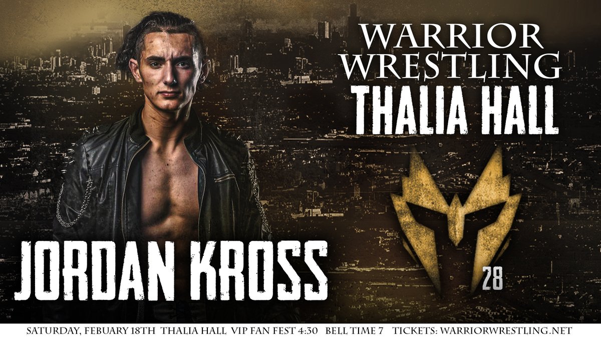 Chicago #WarriorWrestling comes to @ThaliaHallChi
Saturday, February 18th. 

The luckiest man in wrestling, @TheJordanKross will be in action!

Tickets on sale NOW: ticketweb.com/event/warrior-…

#AEWDynamite