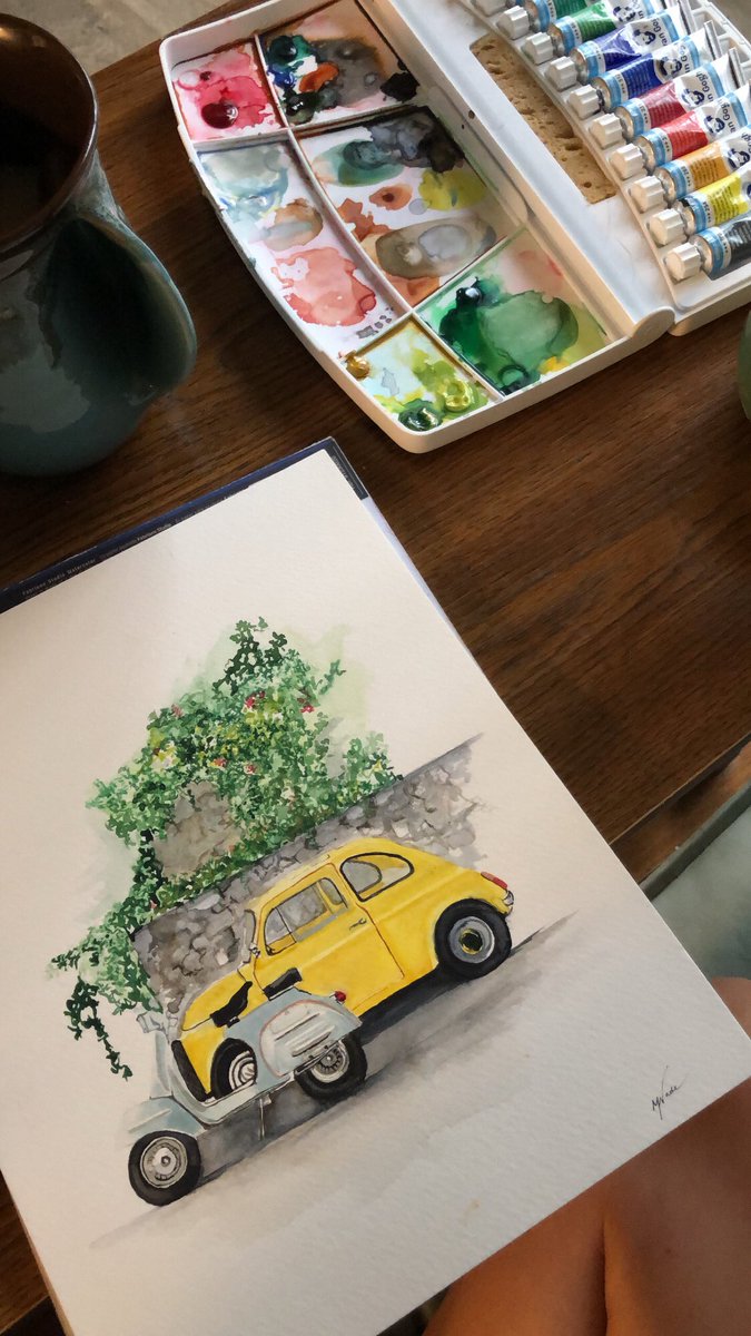 marywade_'s tweet photo. Practicing w watercolors https://t.co/DnR29Akuyg