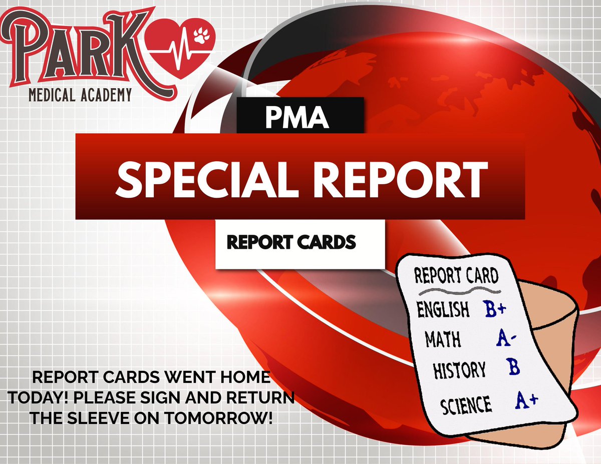 Report cards went home today. Please review your child’s grades!! Happy Wednesday ❤️🐾