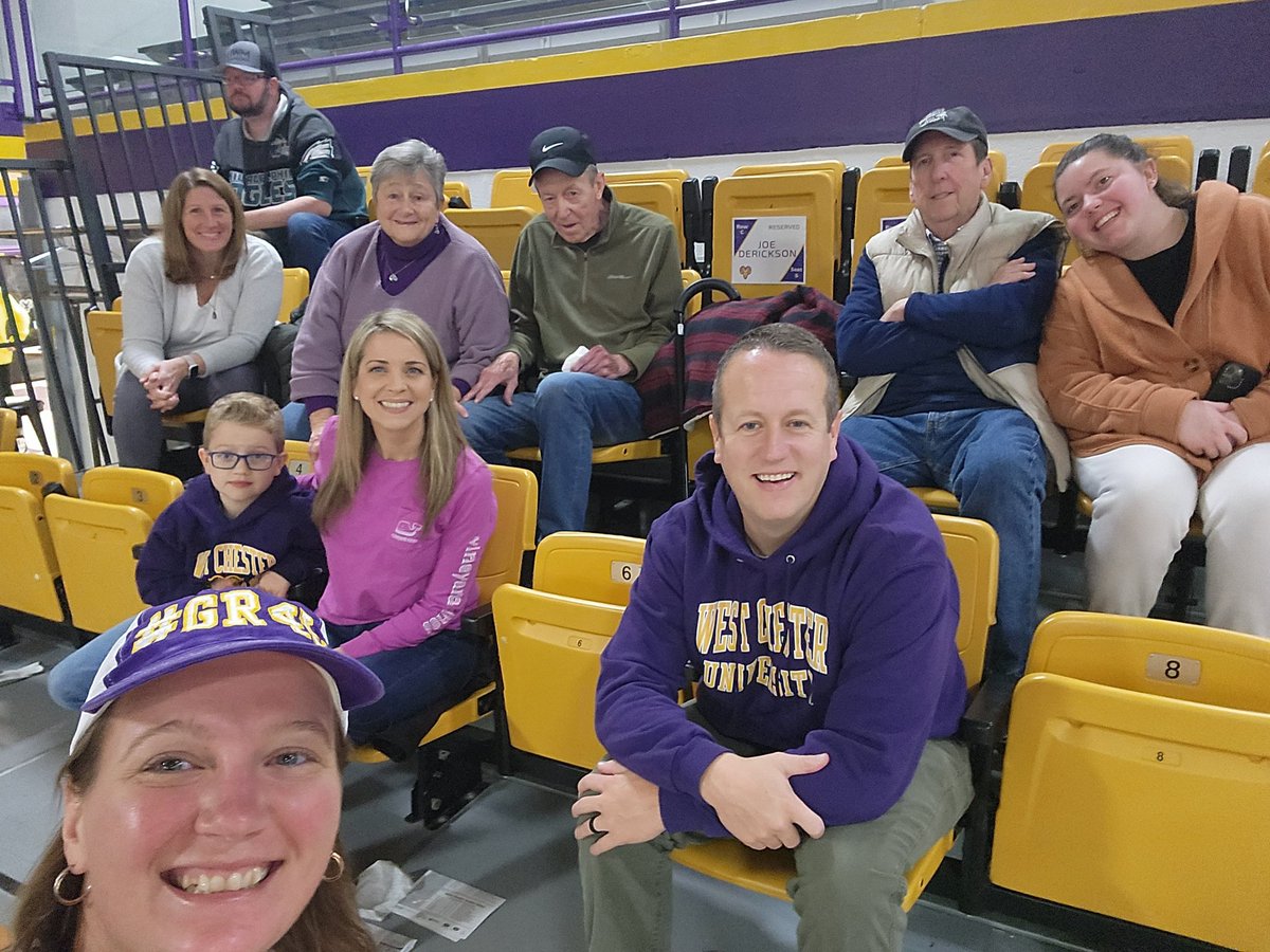 GO RAMS! 💜🏀💛 (Not pictured, Tim, who was chasing after also not pictured, Baker 😆). #gr4l #gr4e <a href="/SKaneNBCS/">Sean Kane</a> <a href="/amyfadoolNBCS/">Amy Fadool Kane</a> <a href="/BacktoJersey/">Deirdre Kane</a> <a href="/mikeyraw76/">michael sfirakis</a>