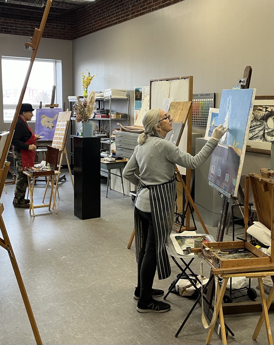 Open Studio with Jane Butkovsky is back!  Members only: Wednesday 1-4PM, $5 donation, bring your own materials and your creativity. #hazletonartleague #membershiphasitsprivileges #studiotime #artist