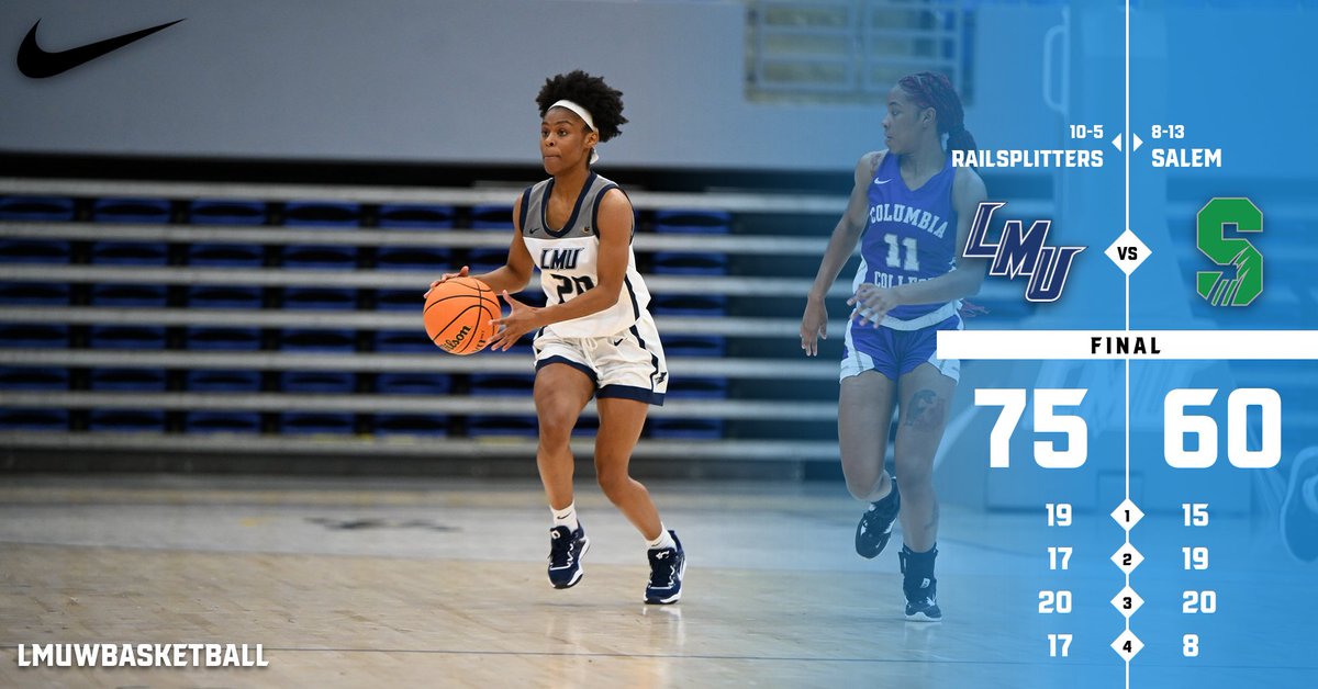 LMUWBasketball's tweet image. Final from Tex Turner Arena

Lauren Flowers: 21 pts, 3 reb, 6 ast
Saquita Joyner: 15 pts, 9 reb
Jordan Maney: 14 pts, 3 reb
Alexa Smiddy: 10 pts, 6 reb, 4 ast
Geovana Rios: 9 reb, 6 ast

We'll be on the road Saturday to take on Anderson at 2pm.
