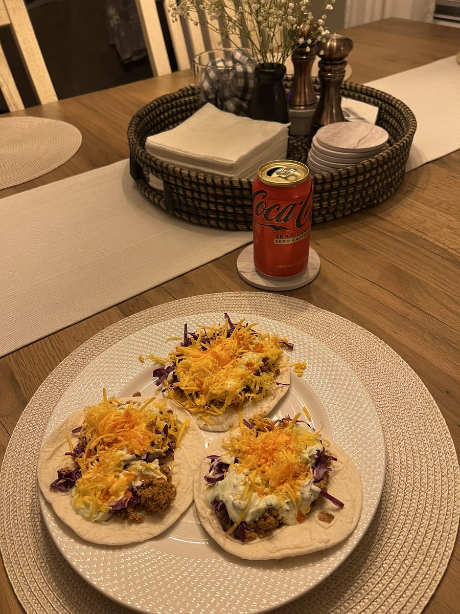 BitcoinSLO's tweet image. Turkey street tacos, homemade cilantro lime sauce, fresh red cabbage, cheddar, and a little heat. #freshAndSimple