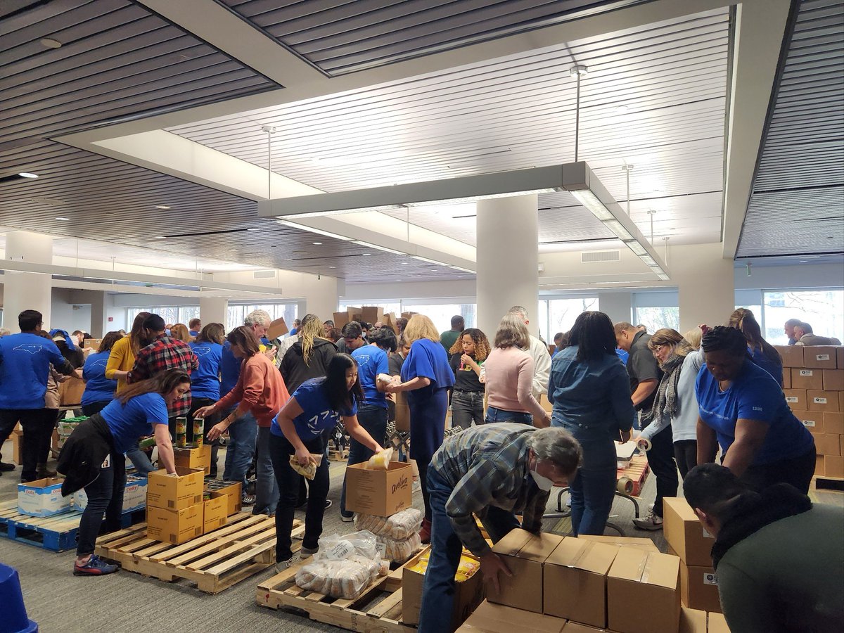 Our MLK day of service was today. Our  <a href="/IBM/">IBM</a> RTP Black Business Resource Group partnered with <a href="/UWTriangle/">United Way Greater Triangle</a> &amp; <a href="/FoodShuttle/">Food Shuttle</a> to pack 10K meals for 1K local families by 300+ <a href="/BigBlueRTP/">Big Blue @ RTP</a> volunteers!