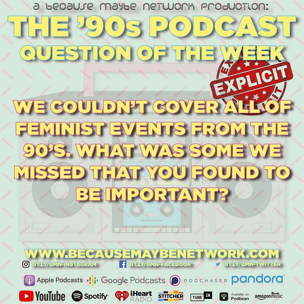 We have a new episode coming Sunday. What do you think of this week’s question?

bit.ly/90sP-S09-E02

#90spodcast #podcast #nostalgia #throwback #90s #scenesofthe90s #90sculture #feminism #90sfemeinsim #90spolitics #janetreno #girlpower #coolbritannia #USvsVirginia #Vday