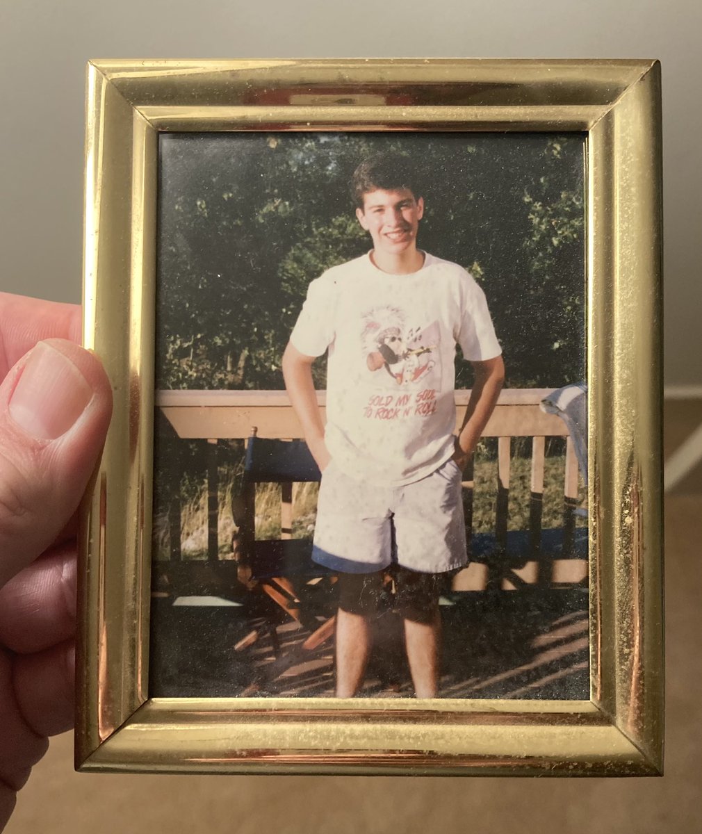 AndyMascola's tweet image. I’m at my dad’s house. Found a photo of myself as a teenager wearing an Opus T-shirt. #BloomCounty @rhadaway