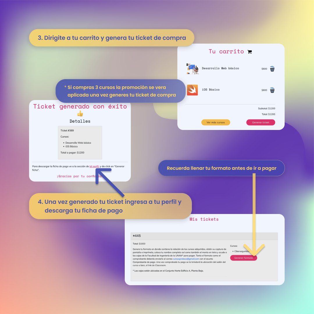 proteco's tweet photo. ¿Tienes dudas sobre el proceso de inscripción a nuestros cursos?😰
Aquí te dejamos una pequeña guía.😎 https://t.co/1DxrSFhDYA