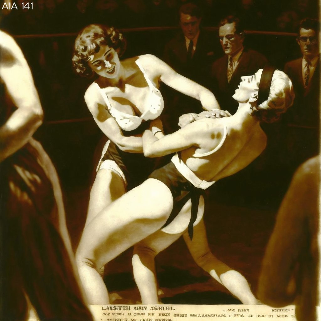 amazonsinaction's tweet photo. Luttes féminines au Bal Tabarin VI
AIA Nr. 141
© AI Amazons 2023
#aiamazons #AI #AIart #midjourney #amazons #art #catchfeminin #luttesfeminines #womenswrestling #wrestlingwomen #strongwomen #femalewrestling #womenwrestlers #paris #baltabarin #annees30 #Caravaggio #jetaimeparis https://t.co/X9zZ8HJb1Y