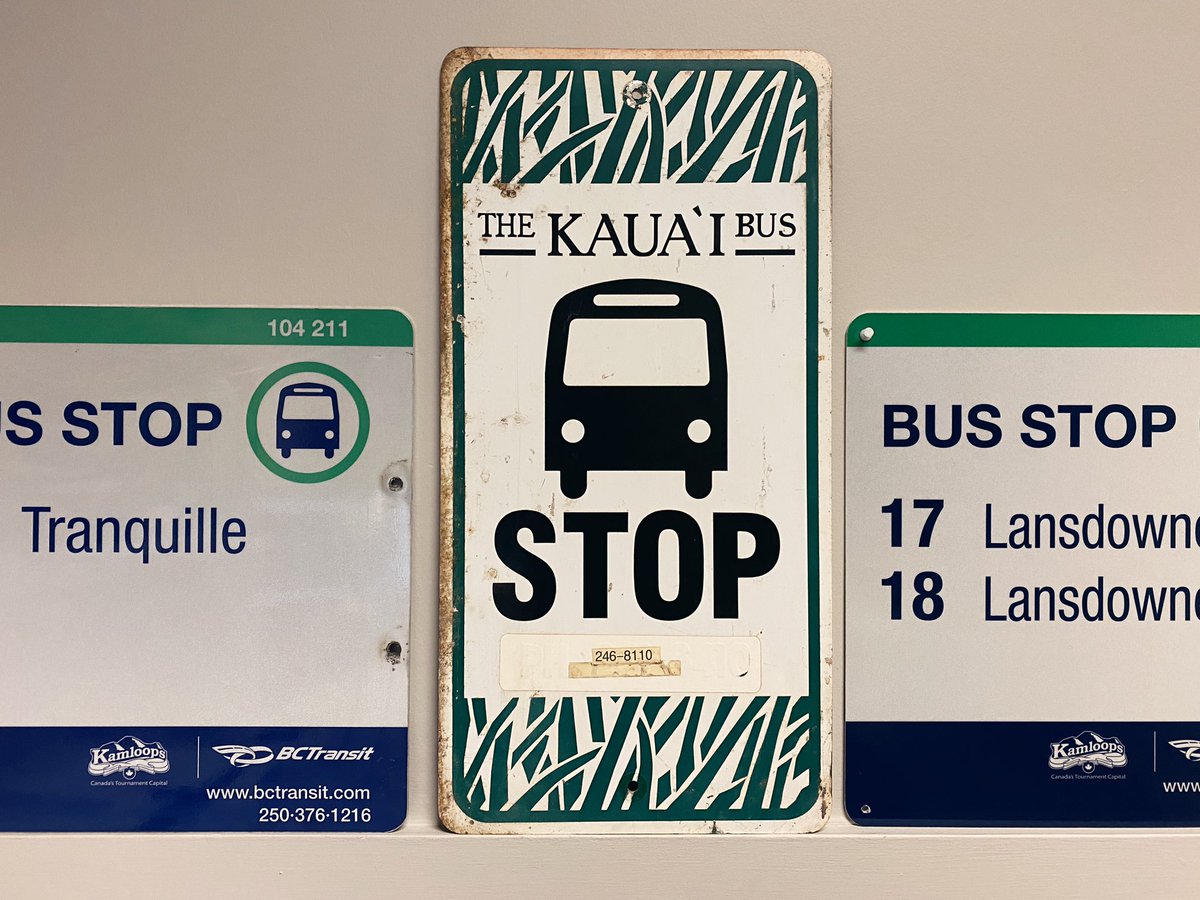 From one transit planning team to another… Adding some aloha to the office transit signage collection!