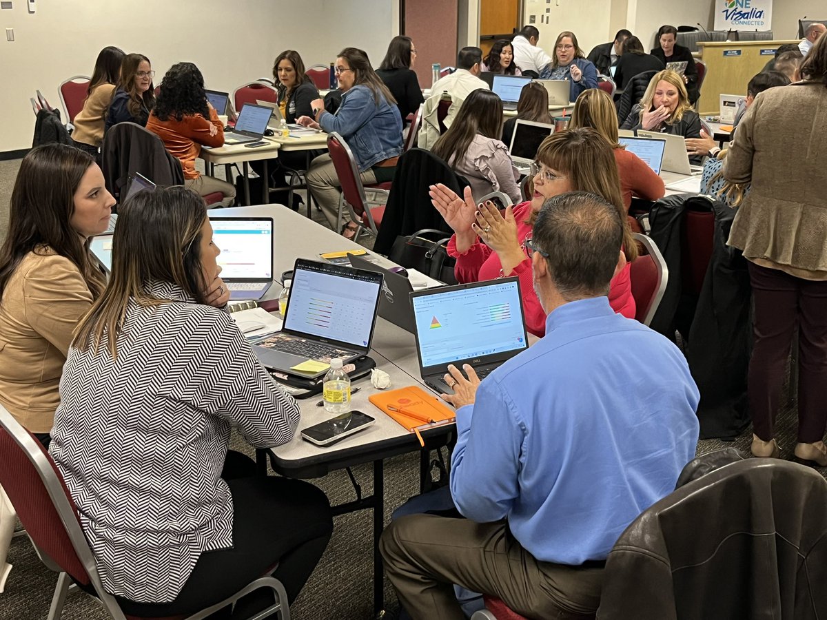 VUSD Principals engaging in meaningful conversations, analyzing iReady data, and making connections to finish strong. #VisaliaUSD