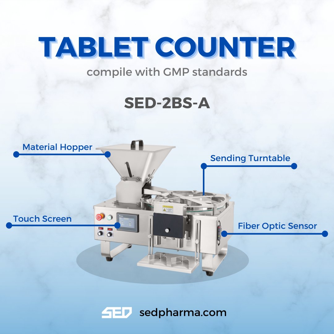 SedPharma's tweet image. What Can A Small Electronic #TabletCounter Do?
As for sure, your right-hand #counting helper.
Stainless outside, stable #PLC system inside, skills such as photoelectric detection, emergency stop...
Check for more:sedpharma.com
#sed #sedpharma #Pharmaceutical #equipment
