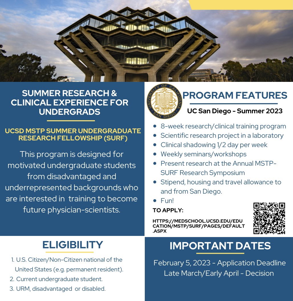 Dr. Dorathy Tamayo-Murillo (@drdorathytamayo) on Twitter photo Applications are open! Spread the word to those bright URM undergrads interested in medicine and research!!#RepresentationMatters <a href="/IHPSD/">Intersectional Health Project San Diego</a> <a href="/RealityChangers/">Reality Changers</a> <a href="/PATHSUCSD/">UCSD PATHS Program</a> <a href="/UCSD_CoB/">Colors of the Brain</a> <a href="/UCSDRadRes/">UCSDRadRes</a> Applications are open! Spread the word to those bright URM undergrads interested in medicine and research!!#RepresentationMatters <a href="/IHPSD/">Intersectional Health Project San Diego</a> <a href="/RealityChangers/">Reality Changers</a> <a href="/PATHSUCSD/">UCSD PATHS Program</a> <a href="/UCSD_CoB/">Colors of the Brain</a> <a href="/UCSDRadRes/">UCSDRadRes</a>