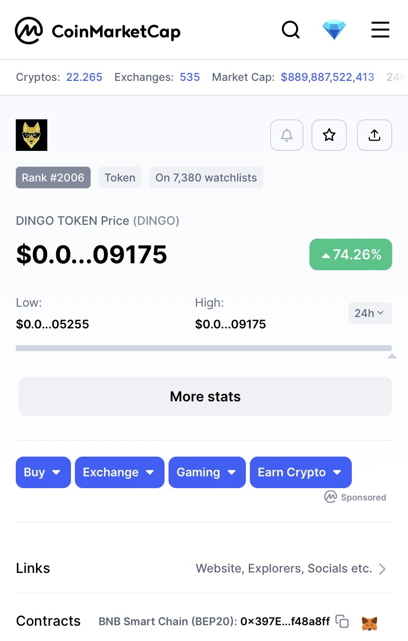 Dingo Token (DingoToken) / Twitter