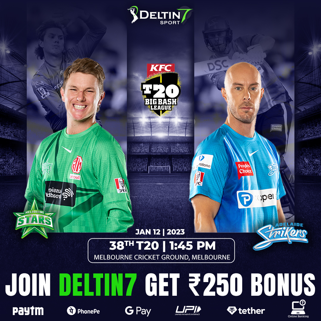 shwetapatel77's tweet photo. BIG BASH LEAGUE, 2022-23
🏏Melbourne Stars 🆚Adelaide Strikes🏏
🗓Date: 12 January 2023
⏰Time: 01:45 PM (IST)
🔥 Get ₹250 sign-up bonus on deposit 🔥
#ASvMS #ASvsMS #MSvAS #MSvsAS #AdelaideStrikers #MelbourneStars
#BigBashLeague #BBL #BigBash #kfcBBL #BigBashTipster #BBL https://t.co/dnZls2v4Si